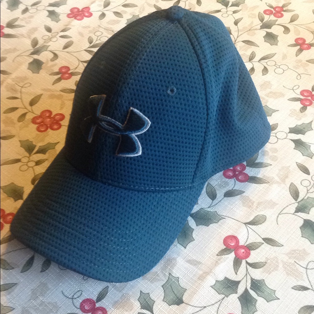 Blue under armor hat